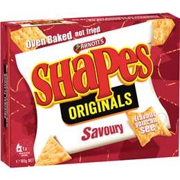 Arnott's Shapes Savoury Cracker Biscuits 185g