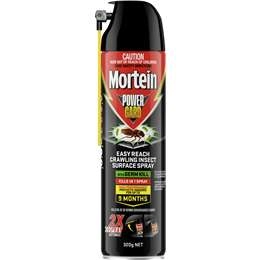 Mortein Powergard Crawling Insect Spray Easy Reach W/ Germ Kill 320g