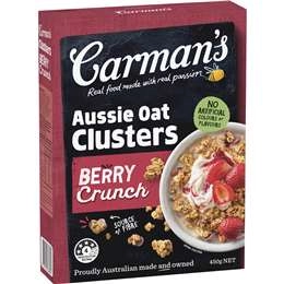 Carman's Clusters Aussie Oat Crunchy Berry Crunch 450g