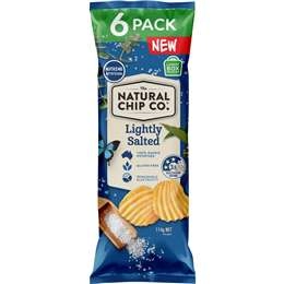 Natural Chip Co Lightly Salted Chips  6 Pack