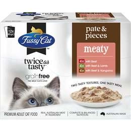 Fussy Cat Grain Free Meaty Cat Food 80g X 12 Pack