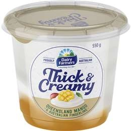 Dairy Farmers Thick & Creamy Mango & Fingerlime Yoghurt 550g