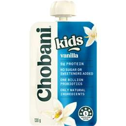 Chobani Kids Yogurt Pouch Vanilla 130g