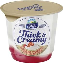 Dairy Farmers Thick & Creamy Strawberry & Wattleseed Yoghurt 140g