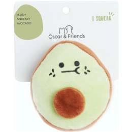 Oscar & Friends Plush Squeaky Avocado Dog Toy Each