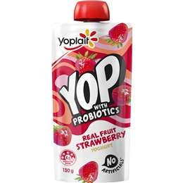 Yoplait Yop Yoghurt With Probiotics Strawberry Pouch 130g