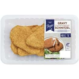 Steggles Chicken Breast Schnitzel Gravy Flavoured 600g