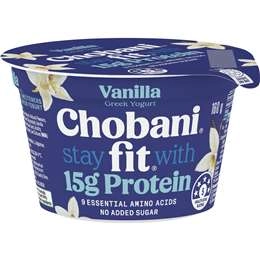 Chobani Fit High Protein Greek Yogurt Pot Vanilla 160g