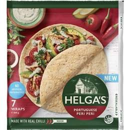 Helga's Portuguese Peri Peri Wraps 7 Pack