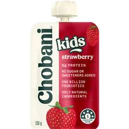 Chobani Kids Yogurt Pouch Strawberry 130g