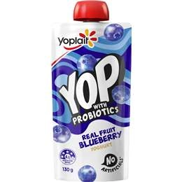 Yoplait Yop Yoghurt With Probiotics Blueberry Pouch 130g