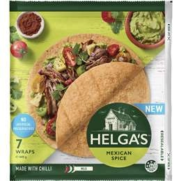 Helga's Mexican Spice Wraps 7 Pack