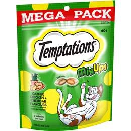 Temptations Mix Ups Catnip, Chicken & Cheddar Cat Food 180g