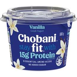 Chobani Fit Vanilla Greek Yogurt 680g