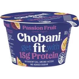 Chobani Fit High Protein Greek Yogurt Pot Passionfruit 160g