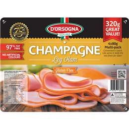 D'orsogna Champagne Leg Ham  4 Pack