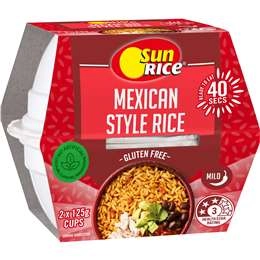 Sunrice Microwave Mexican Flavoured Rice Cups 2x125g 250g