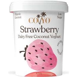 Coyo Dairy Free Yoghurt Probiotic Low Sugar Strawberry 500g