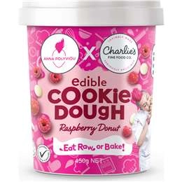 Charlie's Fine Food Co. Edible Cookie Dough Raspberry Donut 450g