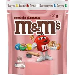 M&m's Cookie Dough Milk Chocolate Snack & Share Bag 120g