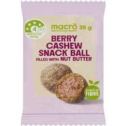 Macro Wholefoods Market Berry Cashew Snack Ball Filled With Nut Better 35g