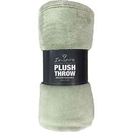 Inspire Plush Throw Sage Or Cherry Assorted Each