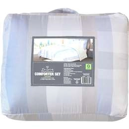 Inspire Comforter Set Queen Check Each