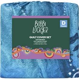 Bobbi Lockyer Quilt Cover Set Blue Double Each