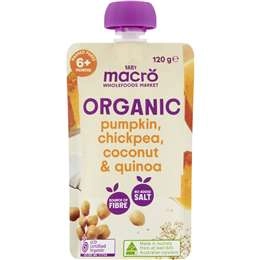 Macro Organic Baby Food Pumpkin, Chickpea Coconut & Quinoa 120g