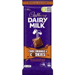 Cadbury Dairy Milk Choc Orange & Cookies Chocolate Block 167g