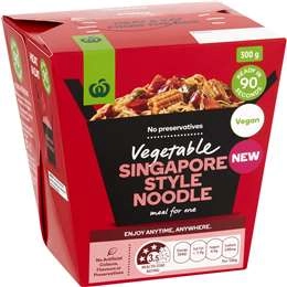 Woolworths Vegetable Singapore Style Noodles Box 300g