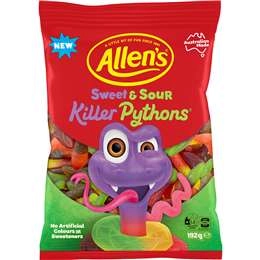 Allen's Sweet & Sour Killer Pythons Lollies 192g