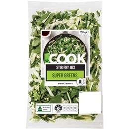 Woolworths Cook Super Greens Stir Fry Mix 250g