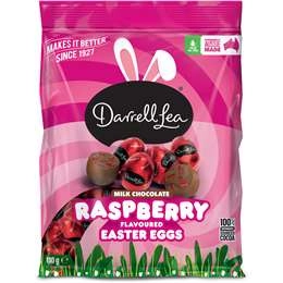 Darrell Lea Milk Chocolate Raspberry Flavoured Easter Eggs 110g