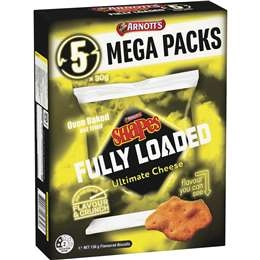 Arnott's Shapes Mega Packs Fully Loaded Ultimate Cheese 5 Pack