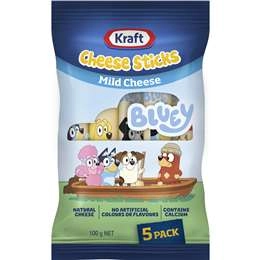 Kraft Bluey Mild Cheese Sticks  5 Pack