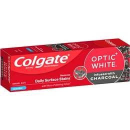 Colgate Teeth Whitening Toothpaste Optic White With Charcoal 100g