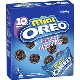 Oreo Mini Berry Choc Top Cookie Sandwich 10 Pack