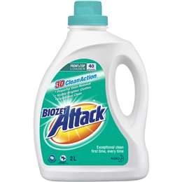 Biozet Attack Front & Top Loader Regular Laundry Liquid 2l