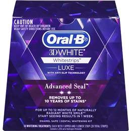 Oral-b 3d White Luxe Advance Seal Teeth Whitening Whitestrips 14 Pack