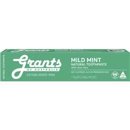 Grants Of Australia Toothpaste Mild Mint 110g