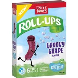 Uncle Tobys Roll-ups Groovy Grape  6 Pack