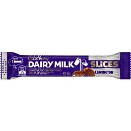 Cadbury Dairy Milk Slices Lamington Chocolate Bar 45g