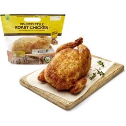 Woolworths Country Style Hot Roast Chicken Whole Each