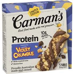 Carman's Protein Bars Voilet Crumble Limited Edition 200g X 5 Pack