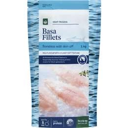 Woolworths Frozen Basa Fillets 1kg