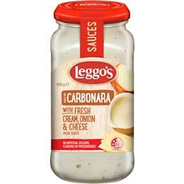 Leggo's Creamy Carbonara Pasta Sauce With Fresh Cream Onion& Cheese 490g