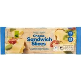 Woolworths Sandwich Cheese Slices  1kg