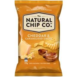 The Natural Chip Co Cheddar Caramelised Onion  175g