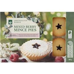 Woolworths Mixed Berry Mince Pies  6 Pack